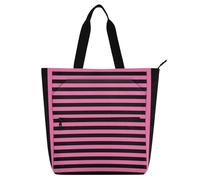 EtherSpher Borse decorative per libri per bambini, donne, uomini, linea rosa e nera, borsa per la spesa riutilizzabile con cerniera per college shopping spiaggia arcobaleno bolsa de tela para