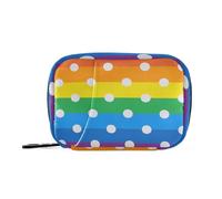 EtherSpher Borse del farmaco dell'arcobaleno del punto del fumetto con la cassa attaccabile di viaggio degli scomparti staccabili