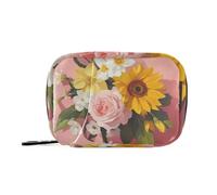 EtherSpher Borse della medicina del fiore rosa con la cassa portatile di viaggio dell'organizzatore dei compartimenti staccabili