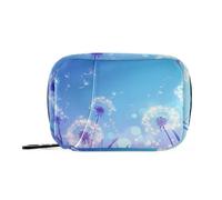 EtherSpher Borse della medicina di Blowball del fiore blu viola con l'organizzatore riutilizzabile della scatola della medicina dei compartimenti staccabili per