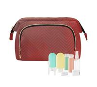 EtherSpher Borse di trucco sfumate rosse della chiusura lampo delle borse di trucco borse cosmetiche per la borsa per il viaggio di articoli da toeletta, Sfumatura rossa., 1 size