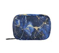 EtherSpher Borse irregolari della medicina di struttura di marmo dell'oro blu con l'organizzatore portatile della pillola dei compartimenti staccabili per