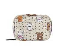 EtherSpher Borse per medicinali da donna con scomparti rimovibili e riutilizzabili, Conigli Carini - Marrone, 1 size