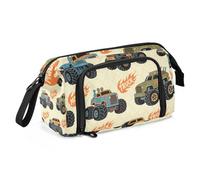 EtherSpher Boy truck colorato grande astuccio grande capacità in piedi matita caso portatile per uomo cosmetici bolsa para lapices escolares nina