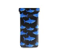 EtherSpher Bright Blue Shark Squeeze Top Custodie per occhiali portatili per le donne PU Leather custodia per occhiali per gli uomini donne organizador de lentes para mujer