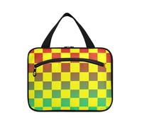 EtherSpher Buffalo Plaid Check Giallo Rosso Verde Gradiente appeso borsa da viaggio per articoli da toeletta con gancio, designer moda tote bag per le donne must haves hotel estuche para maquillaje L