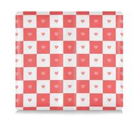 EtherSpher Buffalo Plaid Check love rosso in pelle PU per libretto di auto e assicurazione porta documenti per documento d'identità, patente di guida, chiavi di contatto, Buffalo Plaid Check Love Red,