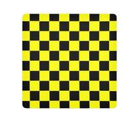 EtherSpher Buffalo Plaid Check Nero Giallo Borsa Cosmetica Panno Portatile Makeup Bag Organizer Wrap 21.7 X 21.7 Wrapper Trucco Per Le Donne, Buffalo Plaid a Quadri Nero Giallo, 21.7x21.7in