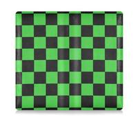 EtherSpher Buffalo Plaid Check Nero Lime Verde Pu Pelle PU Registrazione e Porta Carte di Assicurazione Portafoglio Accessori Custodia per Qualsiasi Auto, Camion, Moto, Rimorchio o Barca, Buffalo a