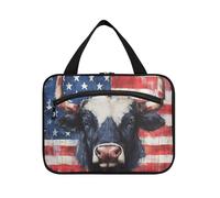 EtherSpher Buffalo Plaid Usa Stars Patriotic 4th Of July Hanging mens borse da toilette per viaggiare con gancio, designer moda trucco caso per le donne che viaggiano palestra estuche para guardar