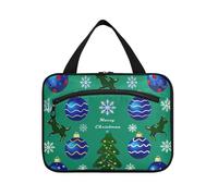 EtherSpher Buon Natale Deco Albero Animale Lupo appeso borse da toilette per le donne con gancio, designer compatto trucco caso per le donne must have viaggio envase para profumo de L, Buon Natale