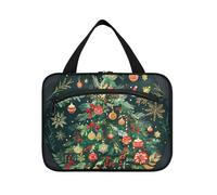 EtherSpher Buon Natale verde albero di Natale appeso trucco borsa per le donne con gancio, designer organizzatore cosmetico impermeabile per accessori da viaggio per le donne toilette organizador de
