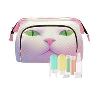 EtherSpher Carino Bianco Fat Cat Dopamina Colore Cosmetico Borsa Essenziale Viaggio Cosmetico Borsa Donna Portafoglio Contanti per Pennello Trucco, carino bianco grasso gatto dopamina colore, 1 size