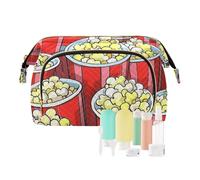 EtherSpher Carino Cartoon Food Popcorn Toiletry Bag Essentials Viaggio Toiletry Bag Donne Cash Portafoglio per Pennello Trucco, Popcorn cibo carino cartone animato, 1 size