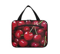 EtherSpher Carino Cartoon Frutta Cherry Red appeso oggetto personale borsa da viaggio con gancio, designer espandibile impermeabile borsa cosmetica per adulti zaino in spalla kit de para mujer L