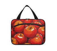 EtherSpher Carino Cartoon Frutta Rosso Personalizzato appeso borse cosmetiche per le donne con gancio, designer unisex tote bag per le signore palestra estuche para guardar maquillaje L, Carino