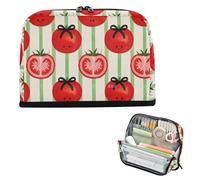 EtherSpher Carino Cartoon Pomodoro Rosso Matita Bag Grande Capacità di Stoccaggio Sacchetto Espandibile Astuccio Portamatite per Adulti Scuola estuche para lapices