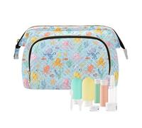 EtherSpher Carino Cartoon Sea Creatures Toiletry Bag Borse Da Viaggio Portatile Per Le Donne Delle Donne Portafoglio Contanti per Trucco Cosmetico, Carino cartone animato creature marine, 1 size
