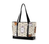 EtherSpher Carino Conigli Animali Conigli Marrone Impermeabile borsa del computer portatile per le donne 14 con la borsa della chiusura lampo per le donne lavoro per lo yoga con bolsas para