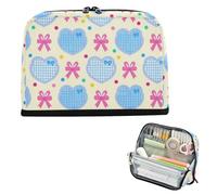 EtherSpher Carino Cuori Colorati Papillon Cassa Della Matita Titolare Grande Capacità Borse Della Penna Con Cerniera Moneta per I Bambini Grado Forniture scolastiche estuches para el colegio