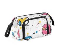 EtherSpher Carino e Colorato Uccelli Cartoon Astuccio Organizer Grande Capacità Extra Large Astuccio con Cerniera per Adulti Cosmetici bolsa para lapices escolares nina