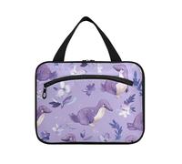 EtherSpher Carino Platypus Viola appeso appeso borsa da toilette da viaggio con gancio, designer necessità trucco borsa per auto per papà vacanza estuche de maquillaje para mujer L, carino Platypus