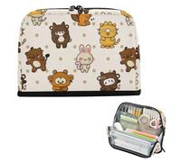 EtherSpher Cartone animato Animale Dinosauro Coniglio Portamatite Colorato Portapenne di Grande Capacità Portapenne Organizzatore Multi-Slot Caso Portamatite per Ragazzi Elementare bolsa de maquillaje