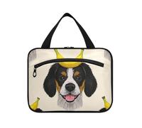 EtherSpher Cartone animato Carino Banana Cane appeso borse per le donne articoli da toeletta con gancio, borsa di moda designer per articoli da toeletta per le donne vacanza porta cosmeticos mujer