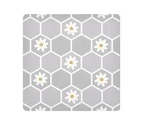 EtherSpher Cartone animato Carino Bianco Margherite Trucco Borsa Da Viaggio Camera Lens Panno Magico Autoadesivo Trucco Organizzatore Wrap 21.7 X 21.7 Wrapper Trucco Per Le Donne, Cartone animato
