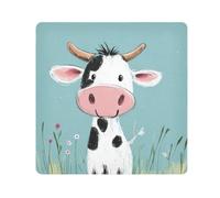 EtherSpher Cartone animato Carino Bianco Mucca Make Up Bag Borse Camera Lens Panno Magico Portatile Trucco Organizzatore Wrap 21.7 X 21.7 Wrapper Per L'organizzazione, Cartone animato carino mucca