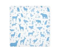 EtherSpher Cartone animato Carino Blu Animale Toiletries Borse Camera Lens Panno Portatile Viaggio Make Up Organizzatore Wrap 21.7 X 21.7 Wrapper Per L'organizzazione, Animale blu carino cartone