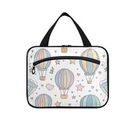 EtherSpher Cartone animato carino colorato stelle mongolfiera appeso borsa da viaggio per le donne con gancio, designer borse unisex per gli uomini per le donne hotel estuche para maquillaje L