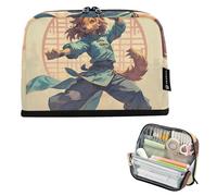 EtherSpher Cartone animato Carino Kung Fu Dog Cool Brown Pencil Box Grande Capacità Penna Astuccio Con Scomparto Organizzatore di Immagazzinaggio per Studenti Scuola cartucheras para lapices