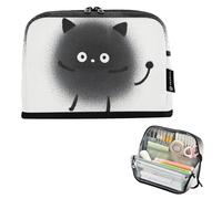 EtherSpher Cartone animato Carino Nero Mostro Matita Penna Caso Grande Capacità Sacchetto Cosmetico Grande Capacità Cancelleria Organizzatore per gli Uomini Forniture scolastiche estuches escolares