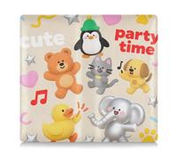 EtherSpher Cartone animato carino Party Time Premium Leather Car Registrazione e assicurazione Card Holder Car Essentials per ID, patente di guida, chiavi informazioni di contatto carte