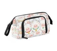 EtherSpher Cartone animato Carino Pecora Bianca Astuccio Organizzatore Grande Capacità Zip Matita Caso Multifunzionale per I Bambini Rientro a Scuola Forniture estuche para plum