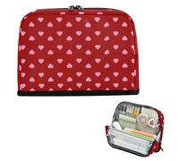 EtherSpher Cartone animato Carino Rosso San Valentino Amore Matita Organizzatore Caso Grande Capacità Make Up Borse Sacchetto di Cancelleria per Bambini Scuola Media bolsa para utiles escolares