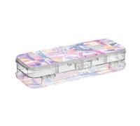 EtherSpher Cartone animato colorato auto e città progettato scatola di plastica trasparente matita doppia Deck penne Marker caso per la scuola con scatto e coperchio