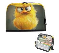 EtherSpher Cartone animato Divertente Giallo Pet Pollo Matita Organizer Caso Grande Capacità Trucco Sacchetti Espandibile Organizer Box per Ragazzi Scuola Must Haves caja para lapices escolares nina