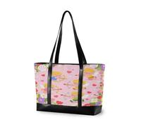 EtherSpher Cartone animato e carino Cupido rosa borse da lavoro di grande capacità per le donne tote con cerniera tote bag per il lavoro per l'università con pannolino bolsa para computadora portatil