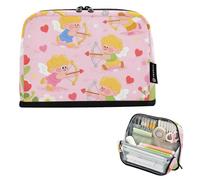 EtherSpher Cartone animato e carino rosa Cupido Matita Organizer Caso Grande Capacità Cosmetici Bag Cancelleria Organizzatore per Infermiere College materiali escolares para nina