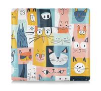 EtherSpher Cartone animato Funnuy Animal Plaid Premium Leather Auto Registrazione Assicurazione & ID Card Holder Glove Box Vano Organizer per Documenti, Carte, Licenza