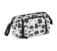 EtherSpher Cartone animato Monster Nero e Bianco matita poueses Grande Capacità Speciale Matita Caso Leggero per Bambini Ufficio lapicera para mujer