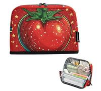 EtherSpher Cartone animato pomodoro rosso astuccio porta matite grande capacità borsa trucco multiuso moneta per adolescenti viaggio caja para lapices escolares nina