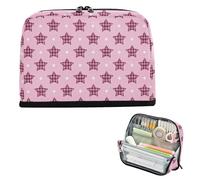 EtherSpher Cartone animato Rosa A Scacchi Plaid Stelle Matita Penna Caso Grande Capacità Sacchetto di Trucco Multi-Slot Moneta per Le Donne Cosmetici bolsa para utiles escolares