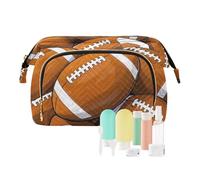 EtherSpher Cartone animato Sport Calcio Toiletry Bag Zipper Cosmetici Borse Da Viaggio Per Le Donne Gioielli per Viaggio Toiletry, Calcio sportivo dei cartoni, 1 size