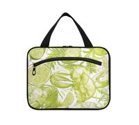 EtherSpher Cartoon Aragosta Fluorescente Verde Estate appeso kit da barba borsa da viaggio con gancio, designer necessità cura della pelle borsa per le donne must haves backpacking bolsas para