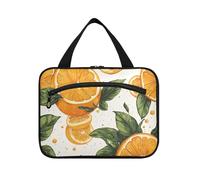 EtherSpher Cartoon Arancione Estate appeso borse per le donne che viaggiano con gancio, designer lavabile cura della pelle borsa per le donne deve backpacking bolso para maquillaje L, Cartoon