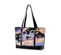 EtherSpher Cartoon Carino Bianco Astronauta Impermeabile 14 pollice laptop tote bag con cerniera infermiera borse da lavoro per gli uomini con maletines para mujer