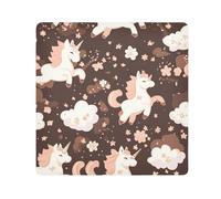 EtherSpher Cartoon Carino Brown unicorni Make Up Bag Camera Lens Panno Magico Toiletry Organizer Viaggio Wrap 21.7 X 21.7 Wrapper Organizer Borse Per Le Donne, Cartone animato carino unicorno marrone,